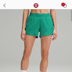 Lululemon green athletic shorts